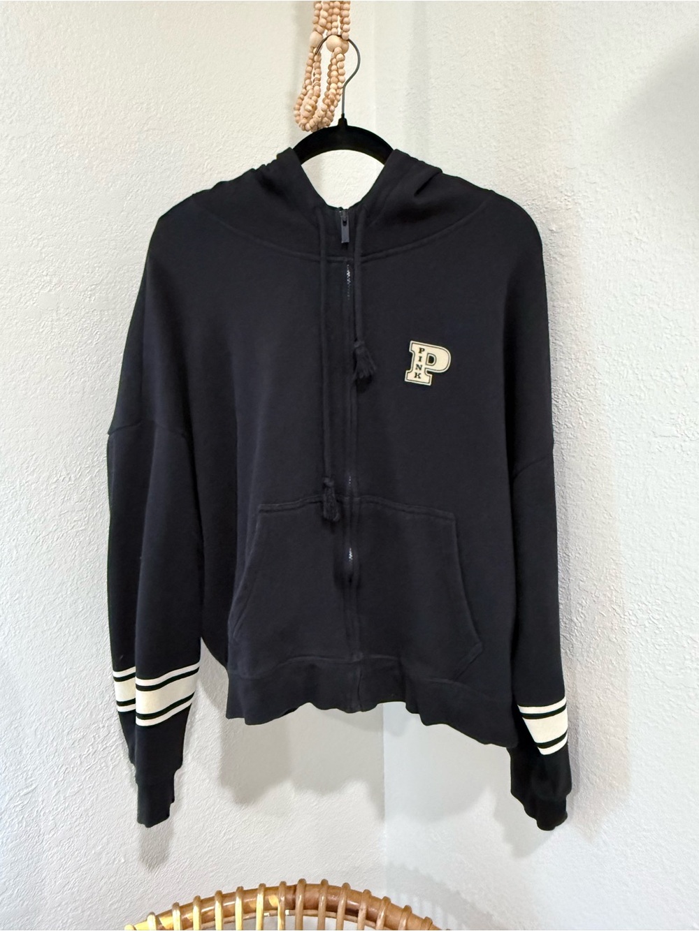 Victoria's Secret PINK Ivy Fleece Campus Zip Up Hoodie